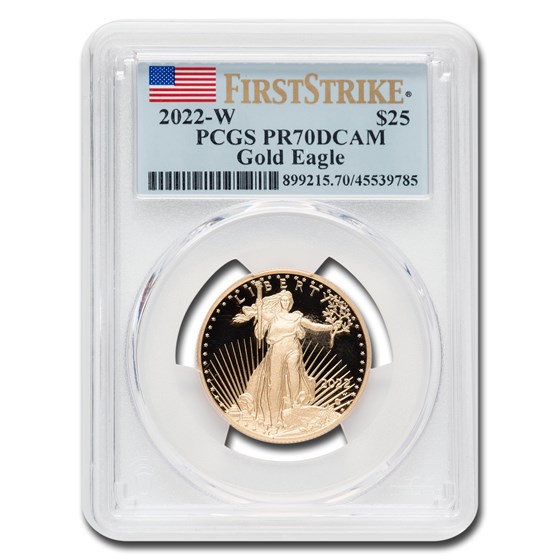 2022-W 1/2 oz Proof American Gold Eagle PR-70 PCGS (First Strike) 2022-W 1/2 oz Proof American Gold Eagle PR-70 PCGS (First Strike)