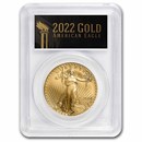 2022-W 1 oz Burnished Gold Eagle SP-70 PCGS (First Day, Black)
