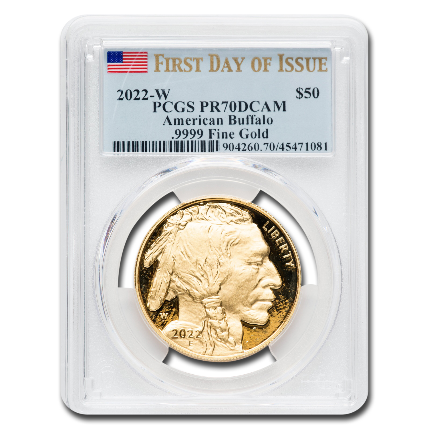 Buy 2022-W 1 oz Proof Gold Buffalo PR-70 PCGS (FDI) | APMEX