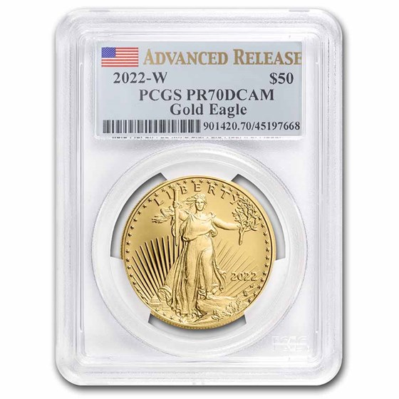 2022-W 1 oz Proof Gold Eagle PR-70 PCGS (Advanced Release) 2022-W 1 oz Proof Gold Eagle PR-70 PCGS (Advanced Release)