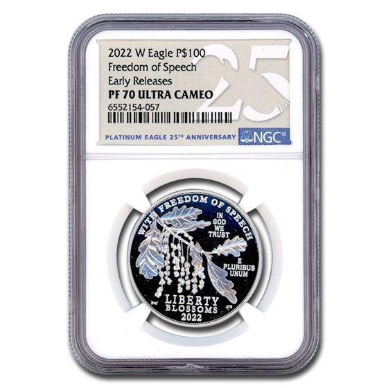 2022-W 1 oz Proof Platinum Eagle PF-70 NGC (ER) 2022-W 1 oz Proof Platinum Eagle PF-70 NGC (ER)