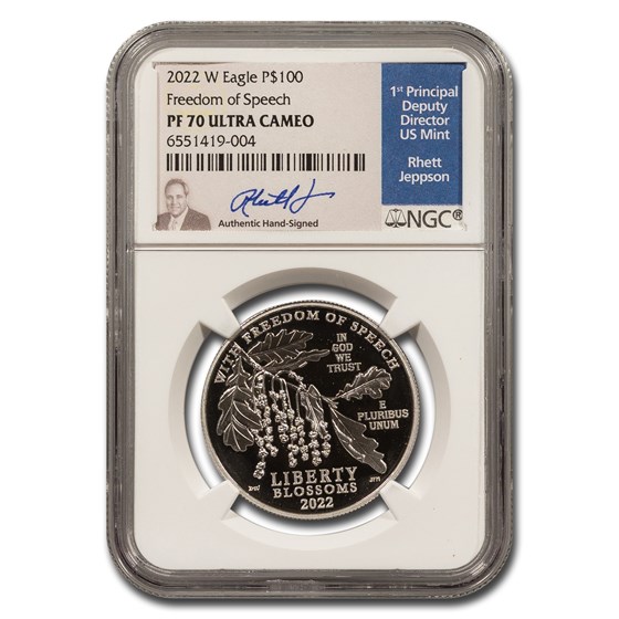 2022-W 1 oz Proof Platinum Eagle PF-70 NGC (Jeppson) 2022-W 1 oz Proof Platinum Eagle PF-70 NGC (Jeppson)