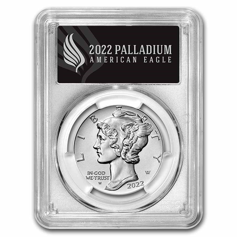 2022-W 1 oz Reverse Proof Palladium Eagle PR-70 PCGS (AR, Black)