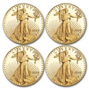 2022-W 4-Coin Proof American Gold Eagle Set (Box & COA)