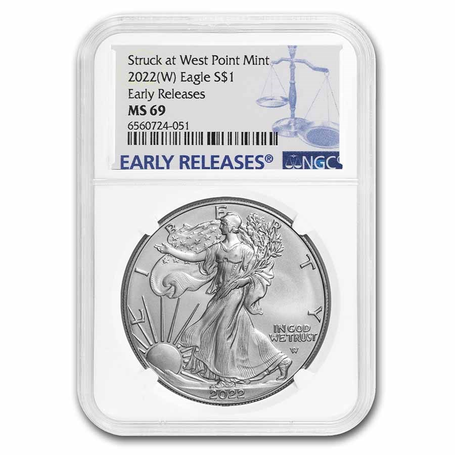 2022-(W) American Silver Eagle MS-69 NGC (Early Releases)