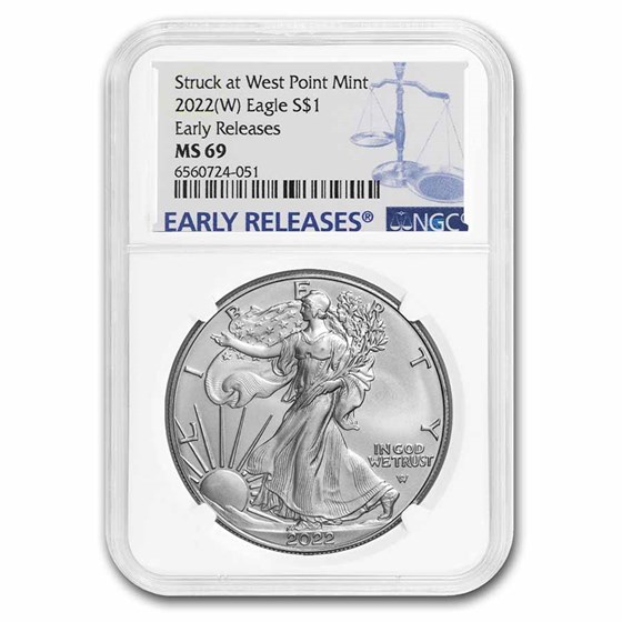 2022-(W) American Silver Eagle MS-69 NGC (Early Releases) 2022-(W) American Silver Eagle MS-69 NGC (Early Releases)