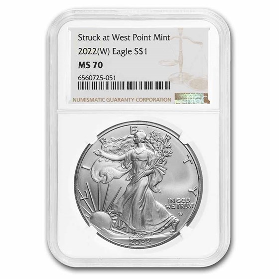2022-(W) American Silver Eagle MS-70 NGC (Brown Label) 2022-(W) American Silver Eagle MS-70 NGC (Brown Label)