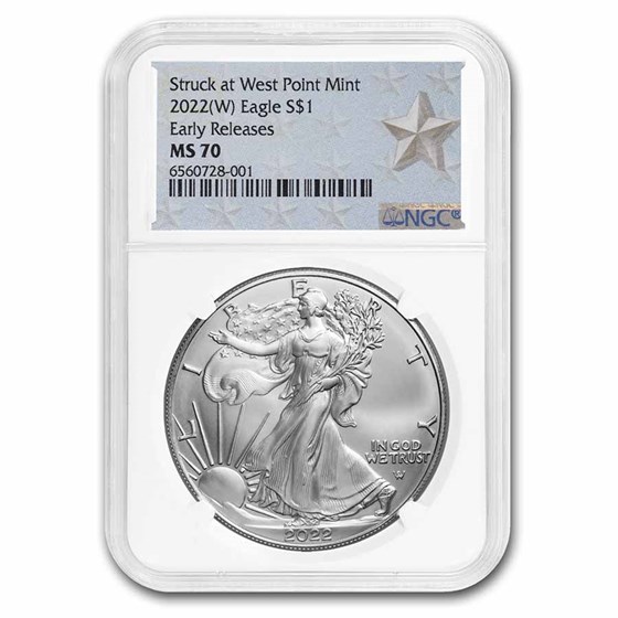 2022-(W) American Silver Eagle MS-70 NGC (ER, Star Label) 2022-(W) American Silver Eagle MS-70 NGC (ER, Star Label)
