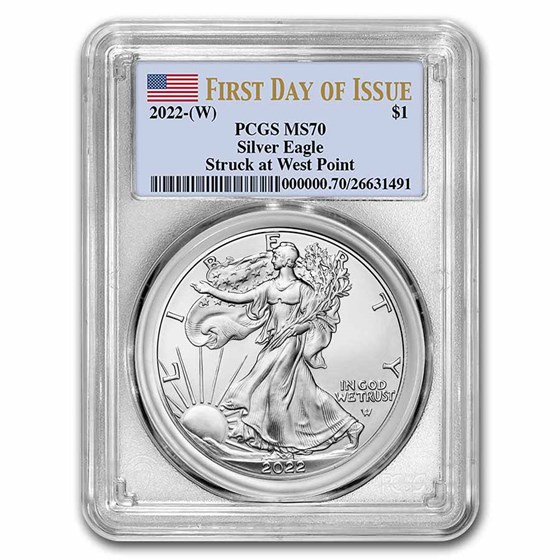 2022-(W) American Silver Eagle MS-70 PCGS (First Day of Issue) 2022-(W) American Silver Eagle MS-70 PCGS (First Day of Issue)
