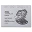 2022-W Burnished American Silver Eagle (w/Box & COA)