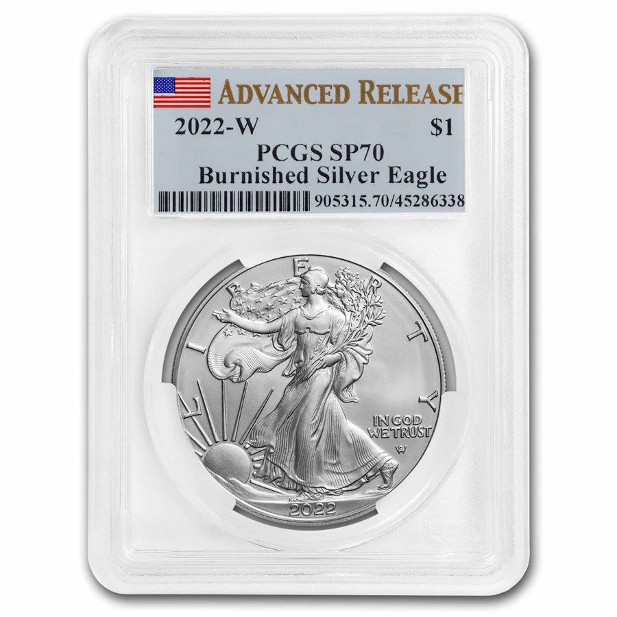 Buy 2022 W Burnished Silver Eagle SP70 APMEX