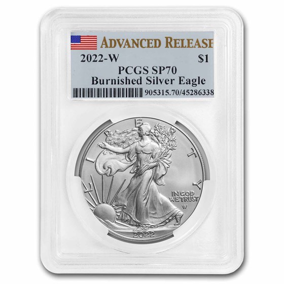 2022-W Burnished Silver Eagle SP-70 PCGS (Advanced Release)