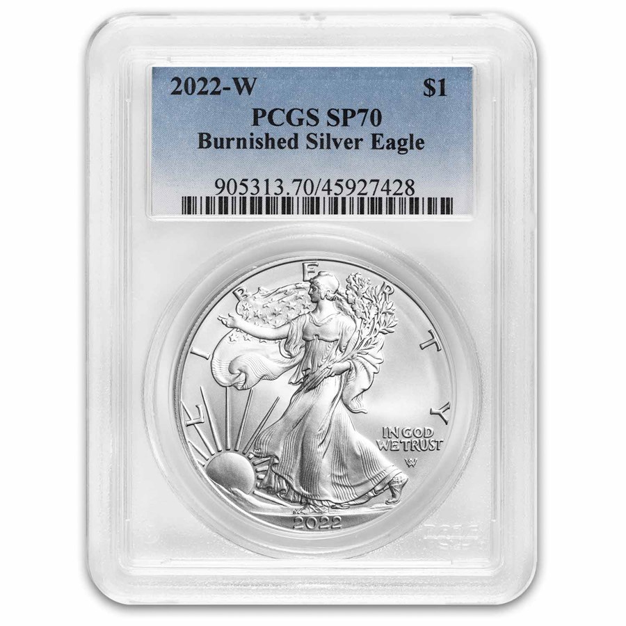 2022-W Burnished Silver Eagle SP-70 PCGS