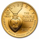 2022-W Gold $5 Commem Purple Heart BU (w/Box & CoA)
