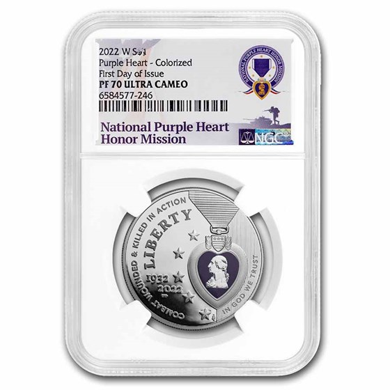 2022-W Purple Heart Hall of Honor $1 Silver PF-70 NGC (FDI)