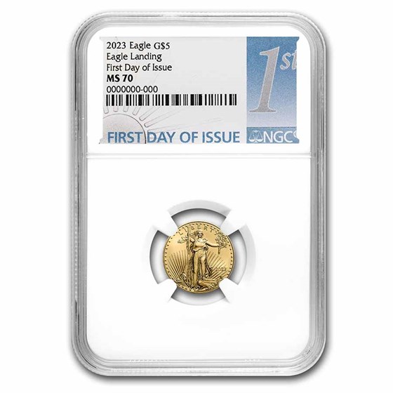 2023 1/10 oz American Gold Eagle MS-70 NGC (First Day of Issue) 2023 1/10 oz American Gold Eagle MS-70 NGC (First Day of Issue)