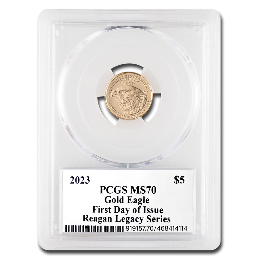 2023 1/10 oz American Gold Eagle MS-70 PCGS (First Day, Reagan)