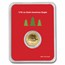 2023 1/10 oz American Gold Eagle - w/Red Christmas Trees Card