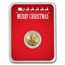 2023 1/10 oz American Gold Eagle - w/Red Merry Christmas Card
