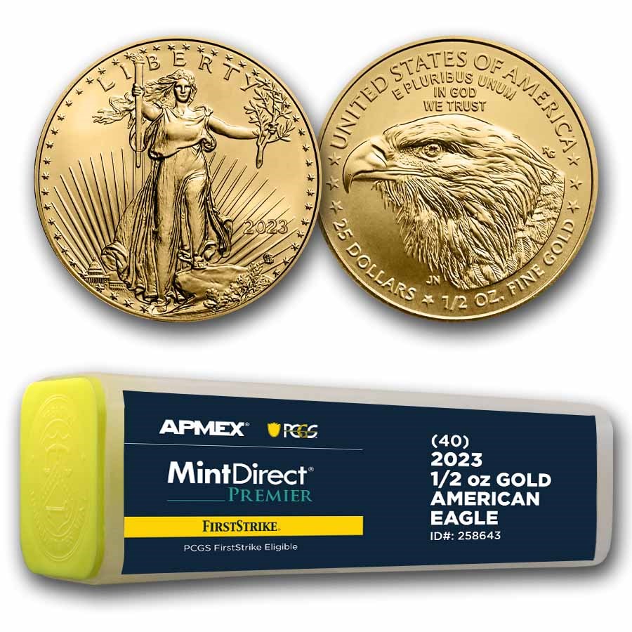 Cold Eagle Buy 2023 40 Coin Tube 1/2 oz Gold Eagle MD Premier | APMEX