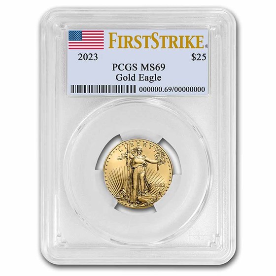 2023 1/2 oz American Gold Eagle MS-69 PCGS (FirstStrike®) 2023 1/2 oz American Gold Eagle MS-69 PCGS (FirstStrike®)