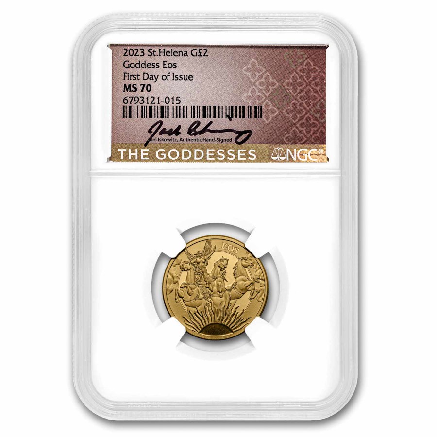 2023 1/4 oz Gold Goddesses: Eos and the Horses MS-70 NGC (FDI)