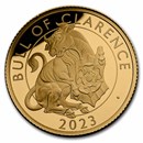 2023 1/4 oz Gold Tudor Beasts Bull of Clarence Proof (Box/COA)