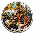 2023 1 oz Ag $1 American Rev The Boston Tea Party (Colorized)