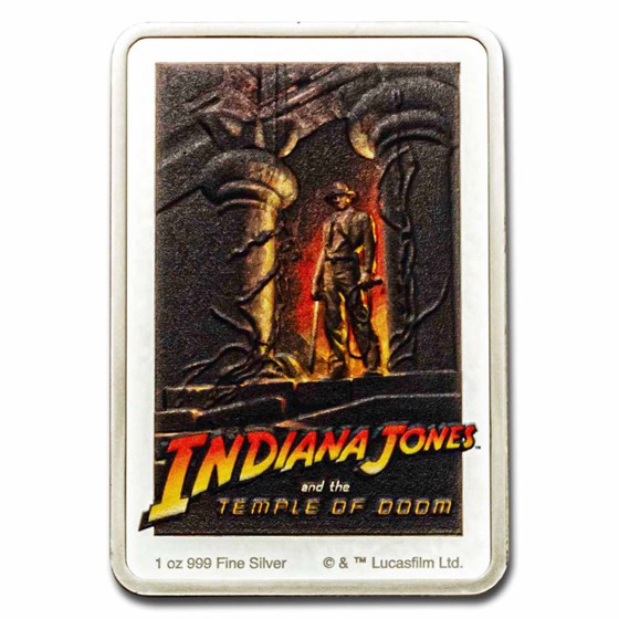 2023 1 oz Ag Coin $2 Indiana Jones and the Temple of Doom Poster 2023 1 oz Ag Coin $2 Indiana Jones and the Temple of Doom Poster