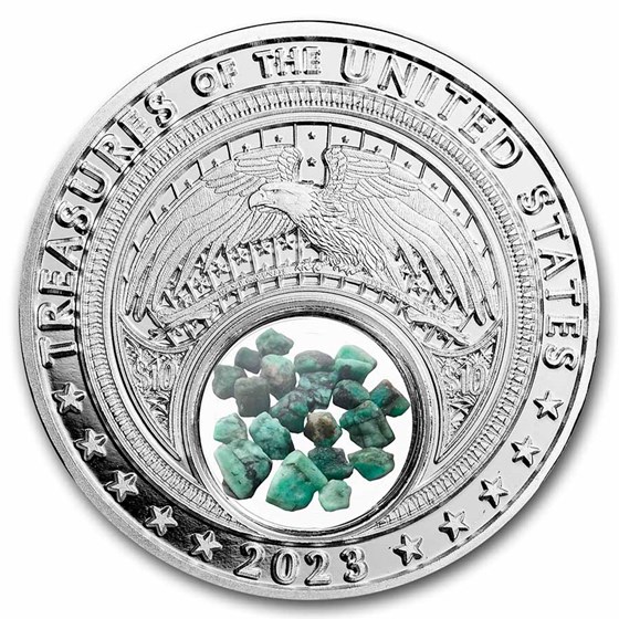 Buy 2023 1 oz Silver Color North Carolina Emerald APMEX