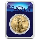 2023 1 oz American Gold Eagle - w/Starry Night Nativity Card