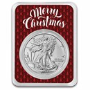 2023 1 oz American Silver Eagle - w/Elegant Merry Christmas Card