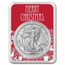 2023 1 oz American Silver Eagle - w/Festive Merry Christmas Card