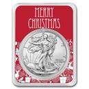 2023 1 oz American Silver Eagle - w/Festive Merry Christmas Card