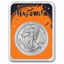 2023 1 oz American Silver Eagle (w/Happy Halloween Card, In TEP)