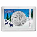 2023 1 oz American Silver Eagle - w/Harris Holder, Happy Holidays