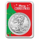 2023 1 oz American Silver Eagle - w/Merry Christmas Tree Card