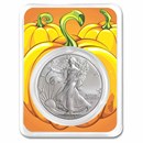 2023 1 oz American Silver Eagle (w/Pumpkin Patch Card, In TEP)