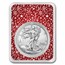 2023 1 oz American Silver Eagle - w/Red Winter Holiday Card