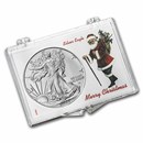 2023 1 oz American Silver Eagle - w/Snap-Lock, Merry Christmas
