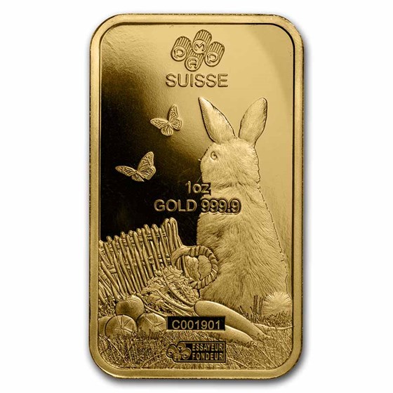 Buy 2023 1 oz Gold PAMP Suisse Year of the Rabbit Bar | APMEX