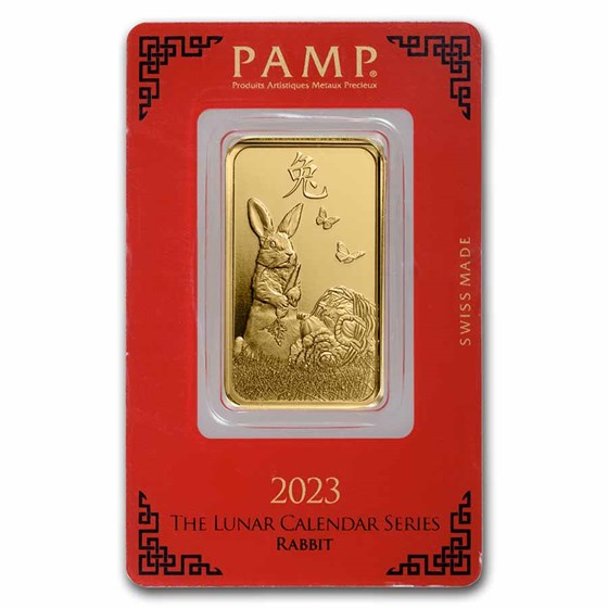 2023 1 oz Gold Bar - PAMP Suisse Year of the Rabbit (In Assay) 2023 1 oz Gold Bar - PAMP Suisse Year of the Rabbit (In Assay)