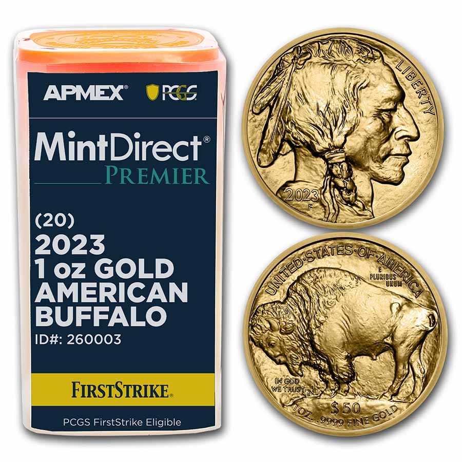 2023 1 oz Gold Buffalo (20-Coin MD® Premier Tube + PCGS FS)