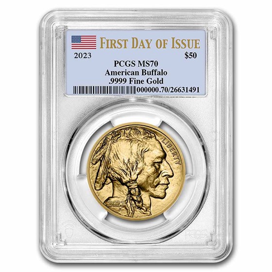2023 1 oz Gold Buffalo MS-70 PCGS (First Day of Issue) 2023 1 oz Gold Buffalo MS-70 PCGS (First Day of Issue)