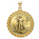 2023 1 oz Gold Eagle Pendant (Rope-ScrewTop Bezel)