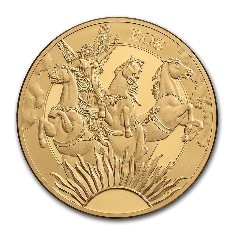 2023 1 oz Gold Goddesses: Eos and the Horses BU (w/ Box & COA)