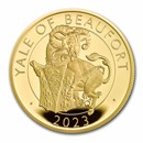 2023 1 oz Gold Royal Tudor Beasts Yale of Beaufort Prf (Box/COA)