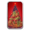 2023 1 oz Silver Colorized Bar - Christmas Morning Kid