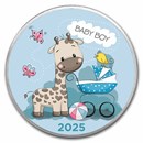 2023 1 oz Silver Colorized Round - APMEX (Baby Boy Giraffe)