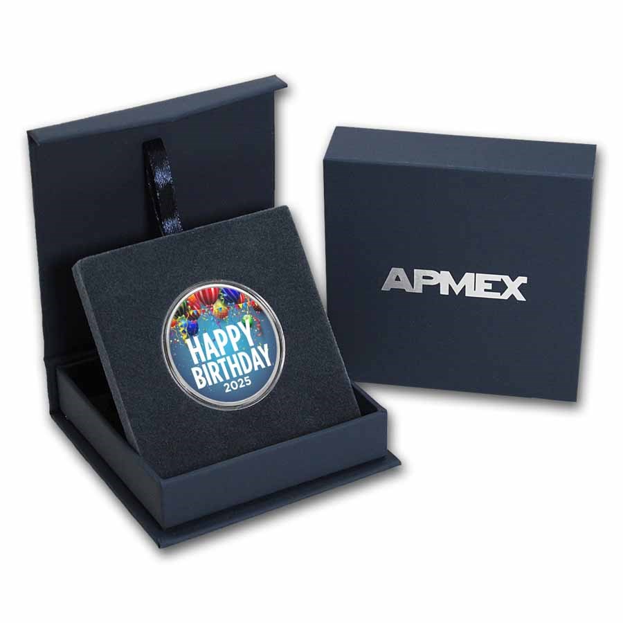 2023 1 oz Silver Colorized Round - APMEX (Birthday Balloons)